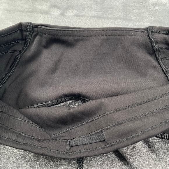 Lululemon Train Times Crop Womens 6 Heathered Black Mesh Trim Capri Pants - Picture 12 of 16
